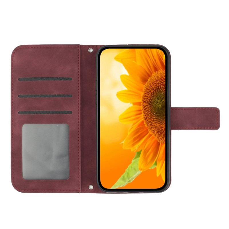 Housse Xiaomi Redmi Note 12 4G Tournesol à Lanière