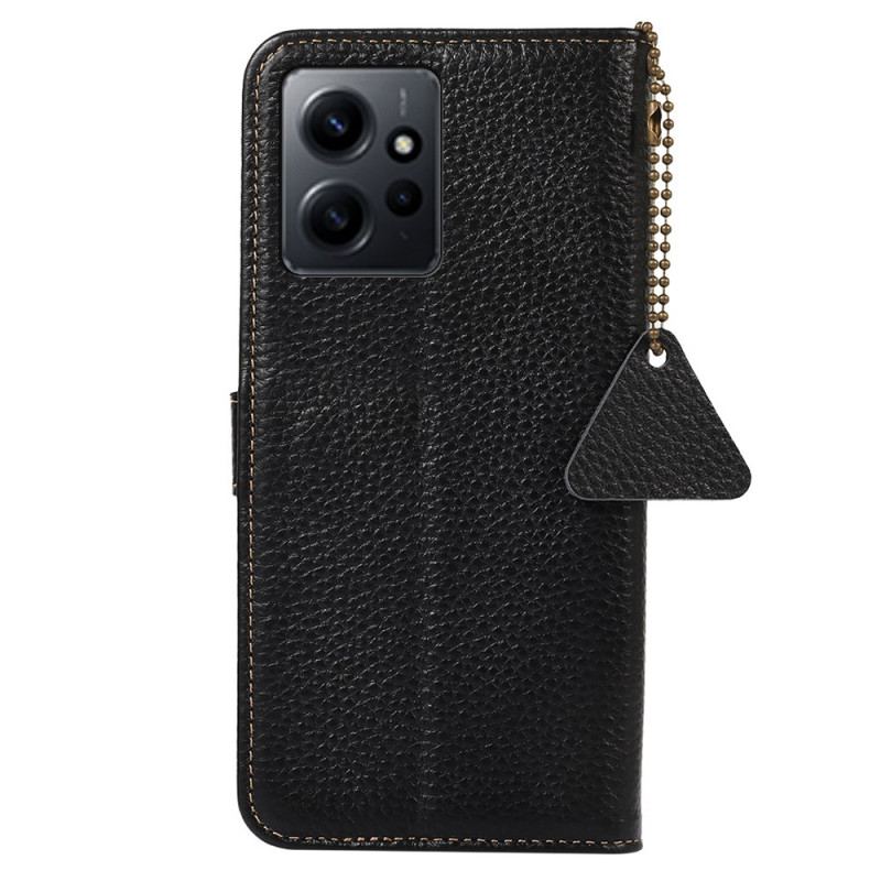 Housse Xiaomi Redmi Note 12 4G Véritable Cuir RFID