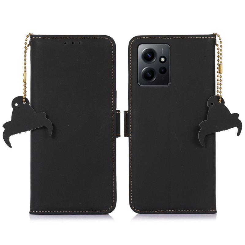 Housse Xiaomi Redmi Note 12 4G Véritable Cuir RFID