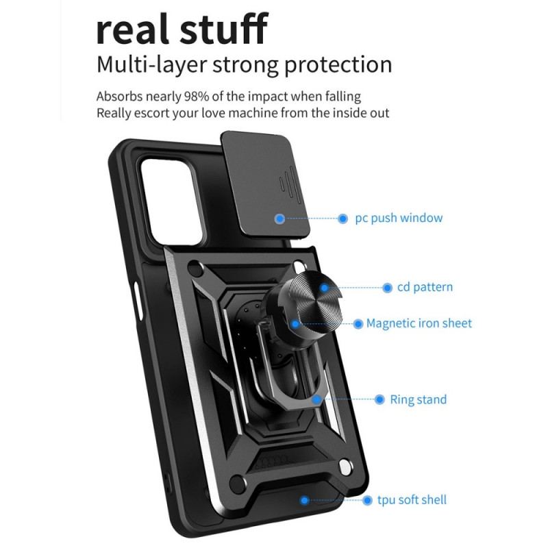 Coque Realme 9i avec Anneau-Support et Protection de l'Objectif