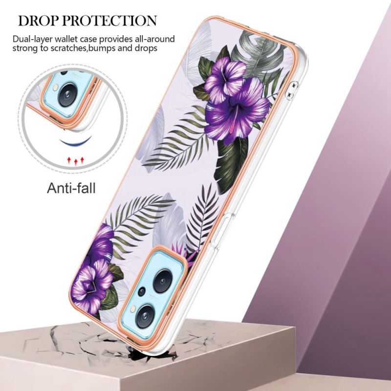 Coque Realme 9i Mini Fleurs Violettes