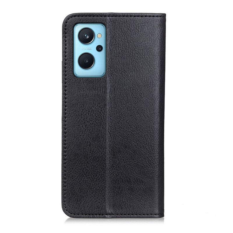 Flip Cover Realme 9i Cuir Fendu Litchi Texture