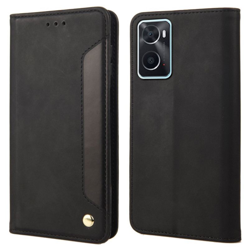 Flip Cover Realme 9i Effet Cuir Business Bicolore