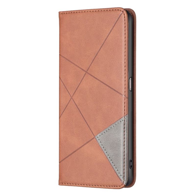 Flip Cover Realme 9i Simili Cuir Motif Lignes Diagonales