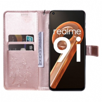 Housse Realme 9i Papillon Géant à Lanière