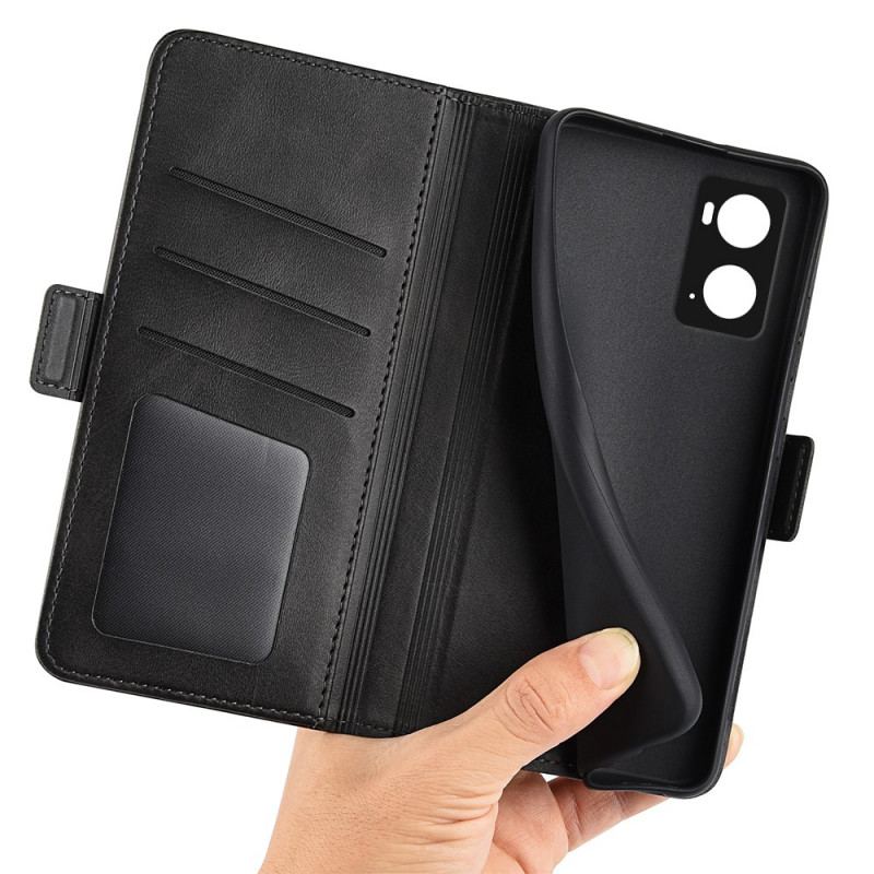 Housse Realme 9i Simili Cuir avec Porte-Cartes Oblique