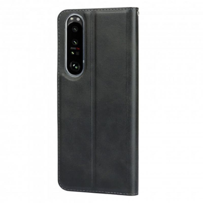 Flip Cover Sony Xperia 1 III Simili Cuir Classe à Lanière