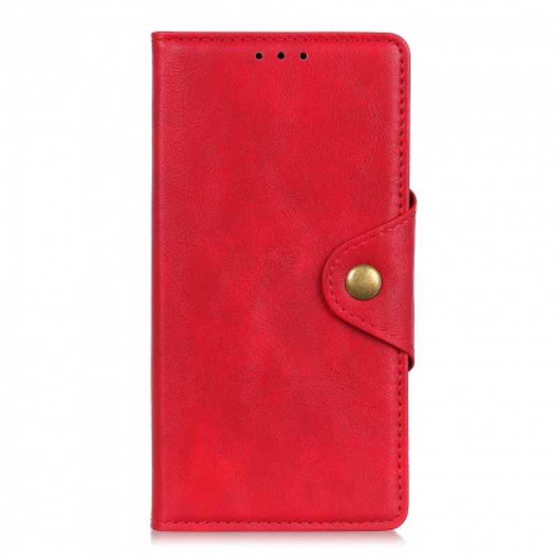 Housse Sony Xperia 1 III Simili Cuir Vintage Bouton