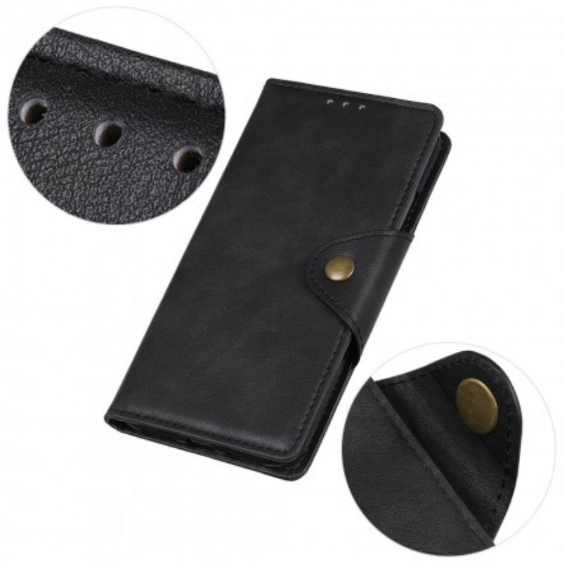 Housse Sony Xperia 1 III Simili Cuir Vintage Bouton