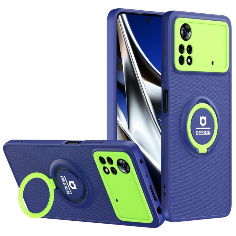 Coque Poco X4 Pro 5G Bicolore Anneau-Support