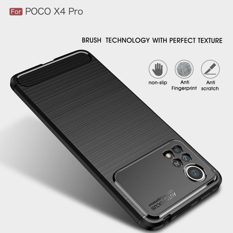 Coque Poco X4 Pro 5G Fibre Carbone Brossée