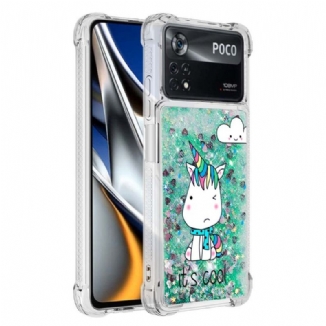 Coque Poco X4 Pro 5G  Licorne Paillettes