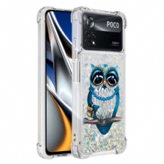 Coque Poco X4 Pro 5G Mrs Hibou Paillettes