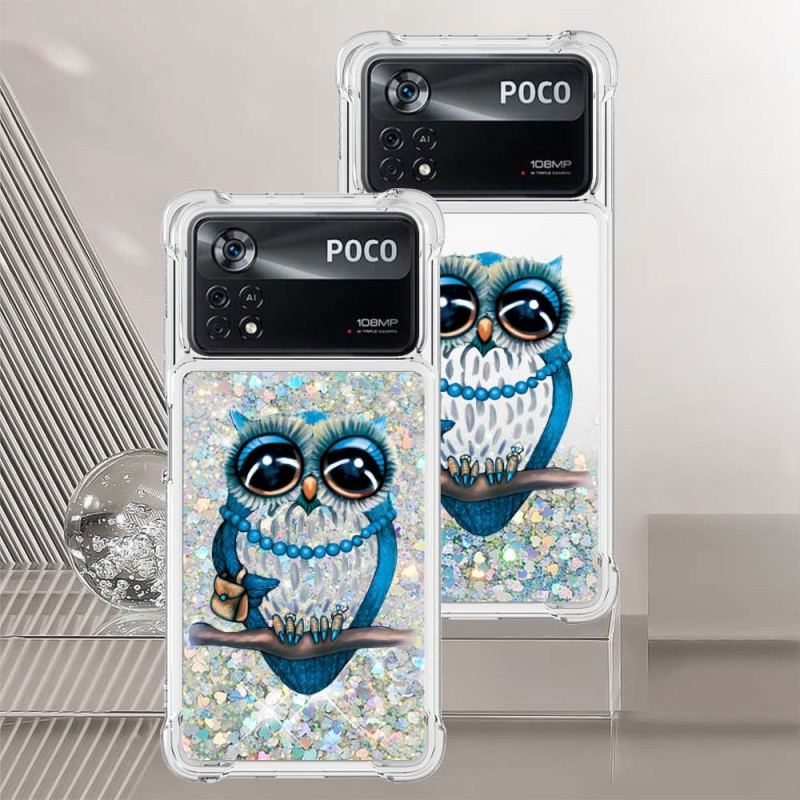 Coque Poco X4 Pro 5G Mrs Hibou Paillettes