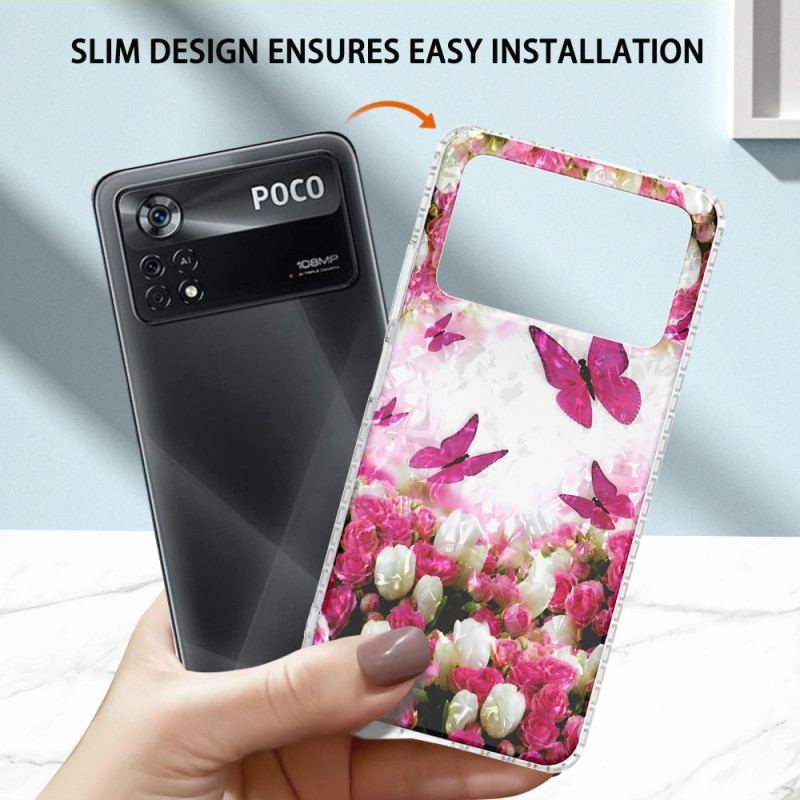 Coque Poco X4 Pro 5G Papillons Stylés