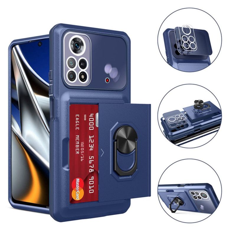 Coque Poco X4 Pro 5G  Porte-Cartes et Anneau-Support