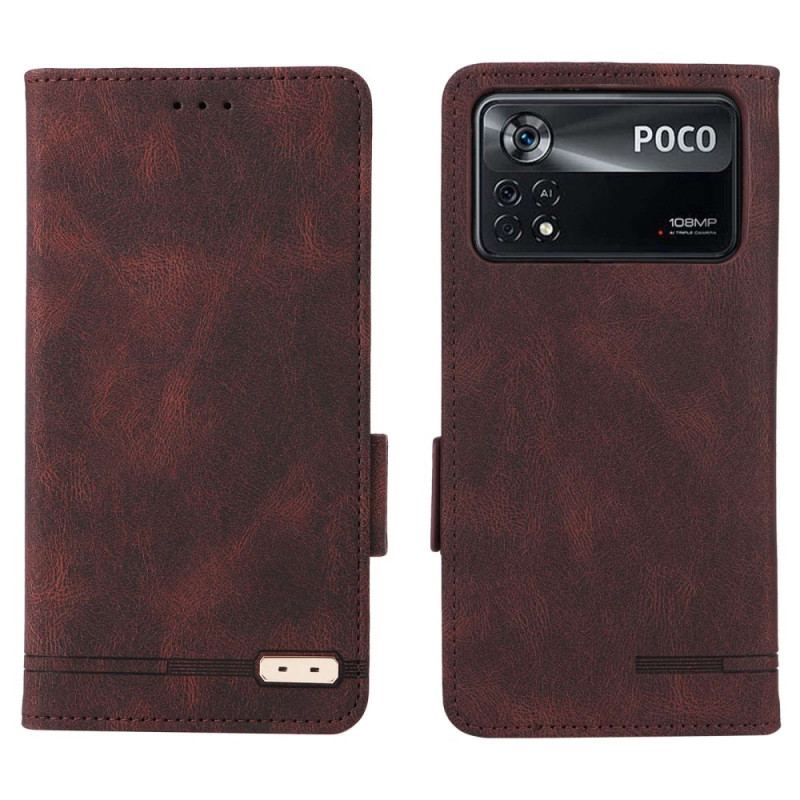 Flip Cover Poco X4 Pro 5G Effet Cuir Stylé