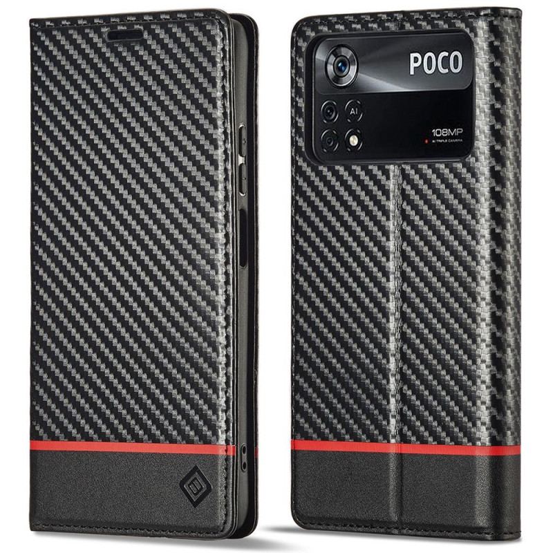 Flip Cover Poco X4 Pro 5G Fibre Carbone LC.IMEEKE