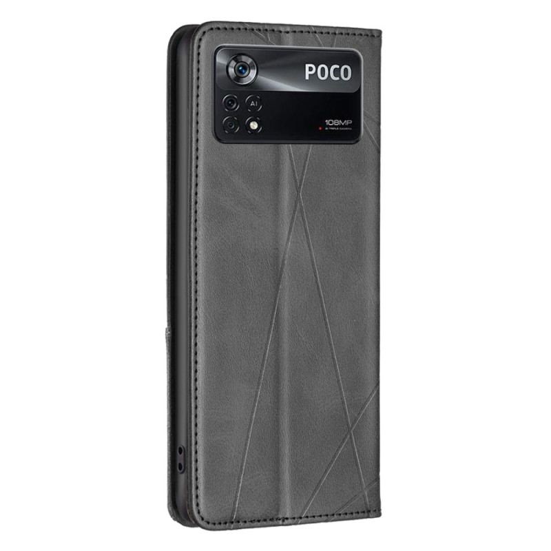 Flip Cover Poco X4 Pro 5G Motifs Géométriques