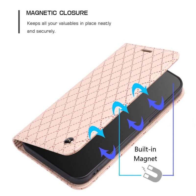 Flip Cover Poco X4 Pro 5G Simili Cuir Litchi Losanges