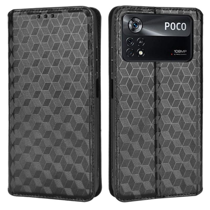 Flip Cover Poco X4 Pro 5G Texture 3D