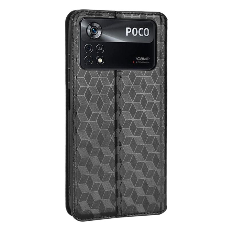 Flip Cover Poco X4 Pro 5G Texture 3D