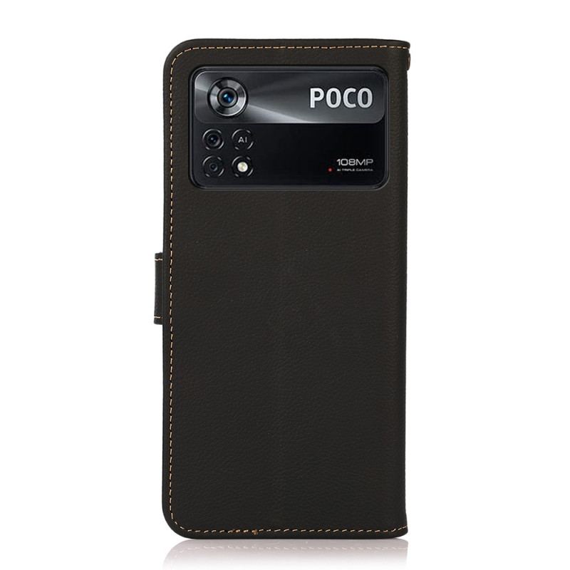 Housse Poco X4 Pro 5G Cuir Véritable KHAZNEH RFID