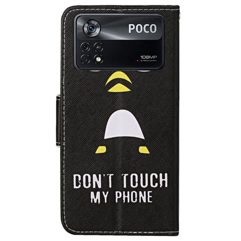 Housse Poco X4 Pro 5G Don't Touch my Phone à Lanière