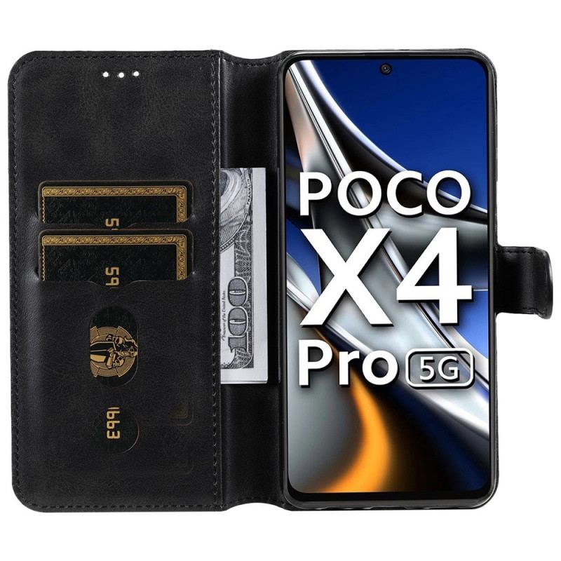 Housse Poco X4 Pro 5G Effet Cuir Classique