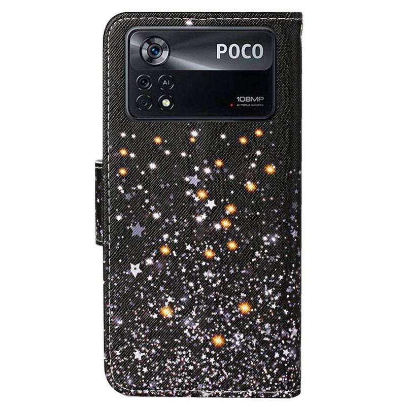 Housse Poco X4 Pro 5G Effet Paillettes à Lanière