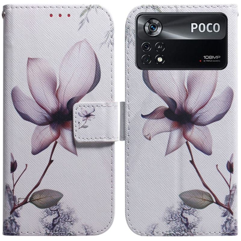 Housse Poco X4 Pro 5G Fleur Rose