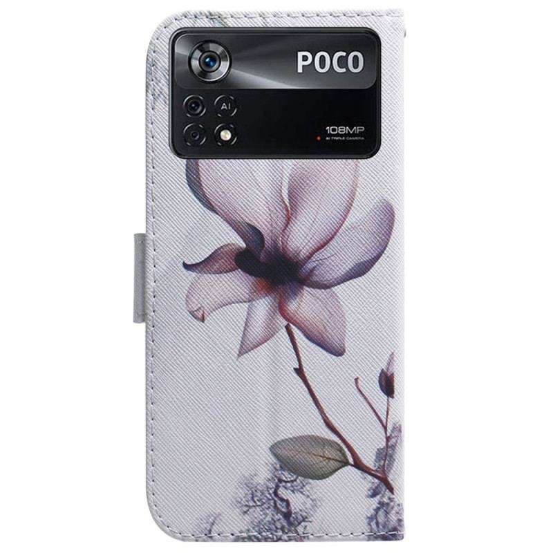 Housse Poco X4 Pro 5G Fleur Rose