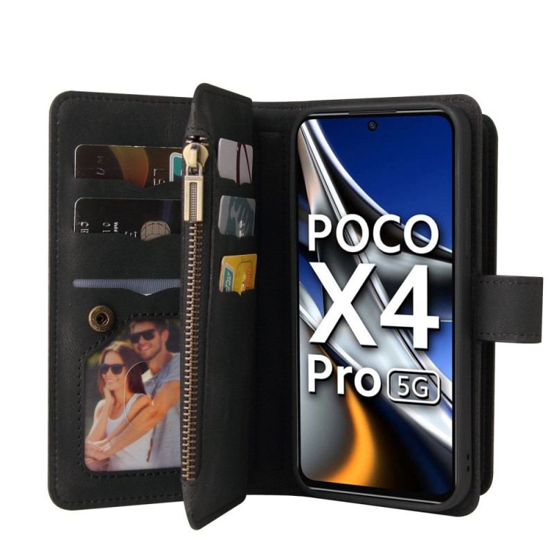 Housse Poco X4 Pro 5G Multi-fonctions Porte-Cartes Optimisés