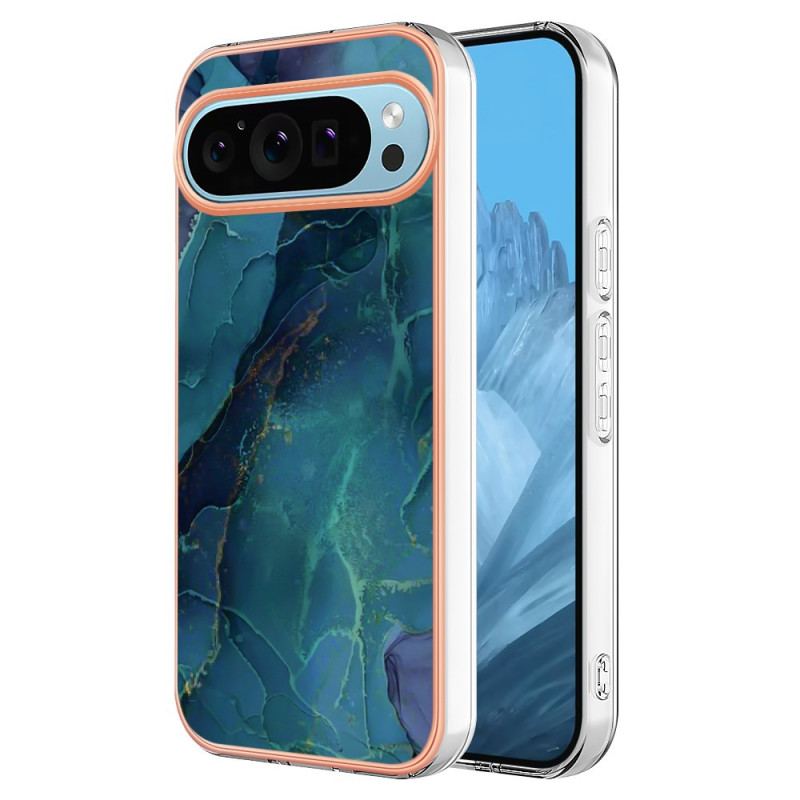 Coque Google Pixel 9 / Pixel 9 Pro Anneau-Support Décor Marbre