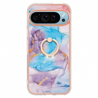 Coque Google Pixel 9 / Pixel 9 Pro Anneau Voie lactée Marbre Bleu