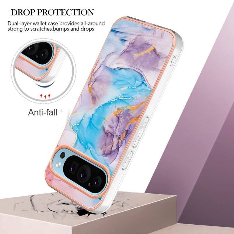 Coque Google Pixel 9 / Pixel 9 Pro Marbre Bleu