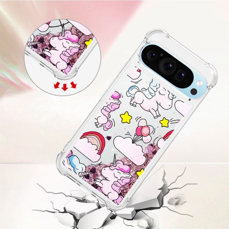 Coque Google Pixel 9 / Pixel 9 Pro Paillettes Motifs Différents