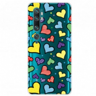 Coque Xiaomi Mi Note 10 / Note 10 Pro Coeurs Multicolores