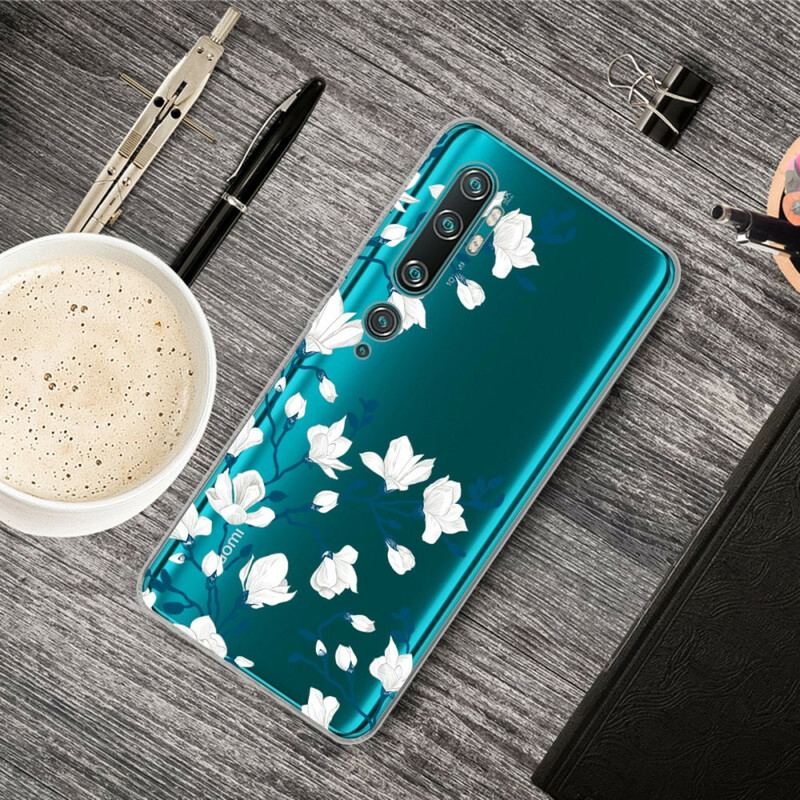 Coque Xiaomi Mi Note 10 / Note 10 Pro Fleurs Blanches