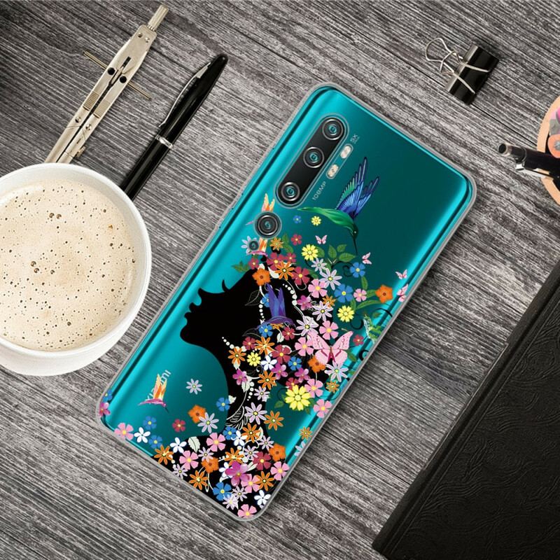 Coque Xiaomi Mi Note 10 / Note 10 Pro Jolie Tête Fleurie