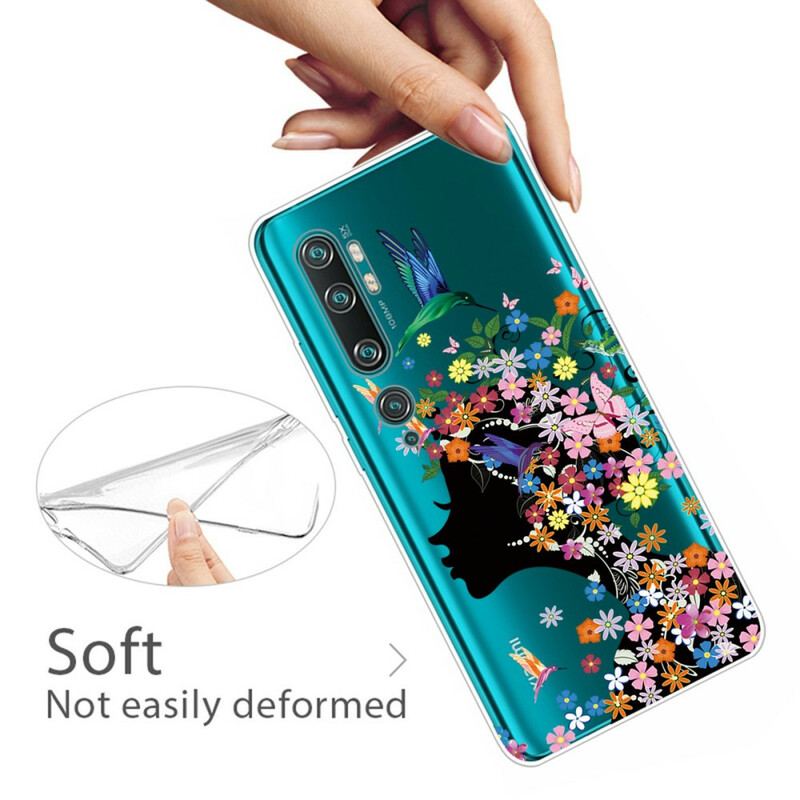 Coque Xiaomi Mi Note 10 / Note 10 Pro Jolie Tête Fleurie