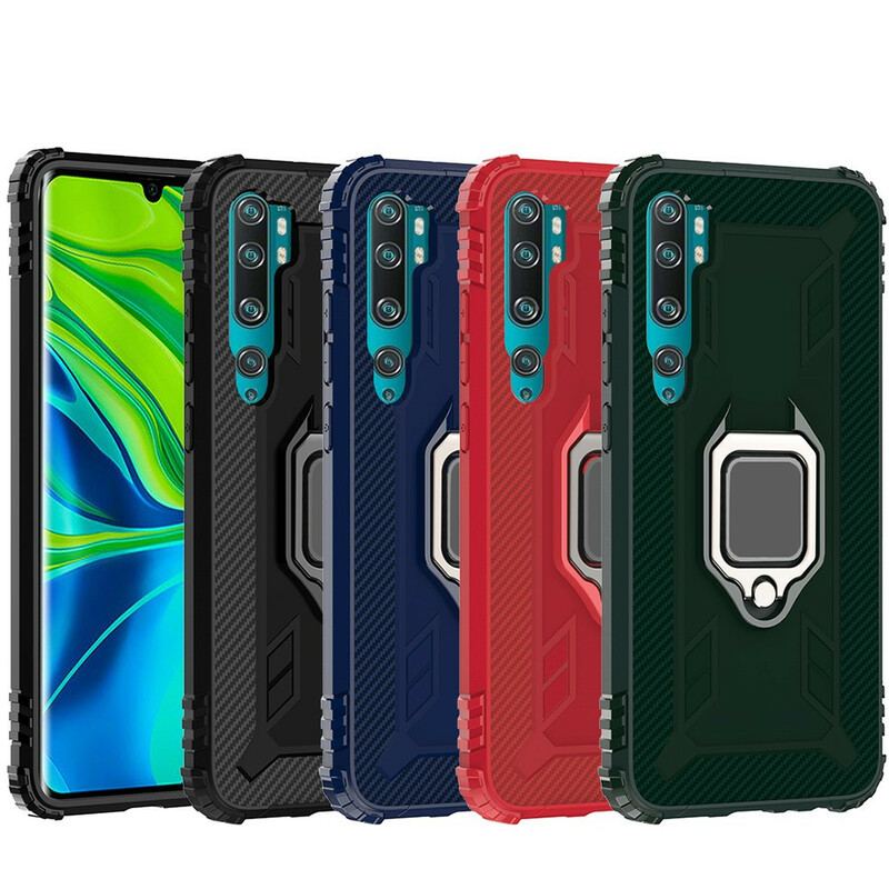 Coque Xiaomi Mi Note 10 / Note 10 Pro Ring et Fibre Carbone