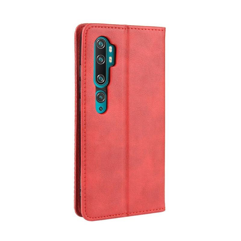 Flip Cover Xiaomi Mi Note 10 / Note 10 Pro Effet Cuir Vintage Stylisé