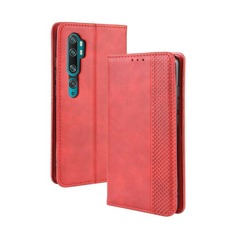 Flip Cover Xiaomi Mi Note 10 / Note 10 Pro Effet Cuir Vintage Stylisé