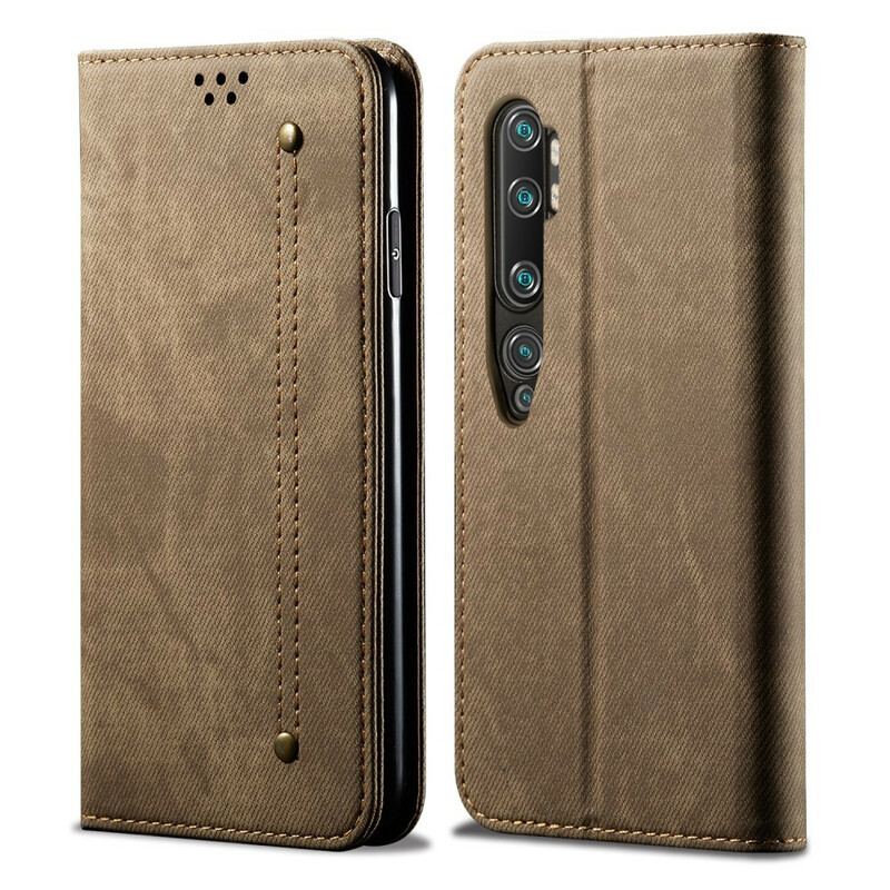 Flip Cover Xiaomi Mi Note 10 / Note 10 Pro Tissu Jeans