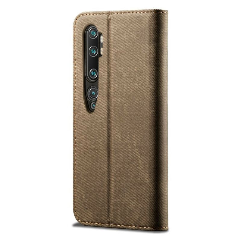 Flip Cover Xiaomi Mi Note 10 / Note 10 Pro Tissu Jeans