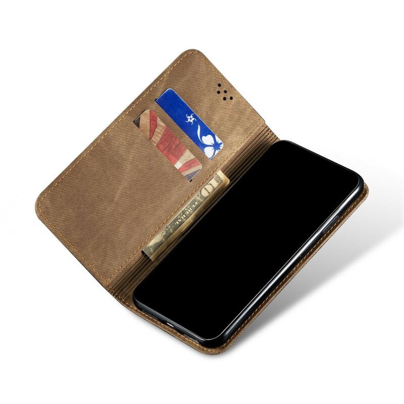 Flip Cover Xiaomi Mi Note 10 / Note 10 Pro Tissu Jeans