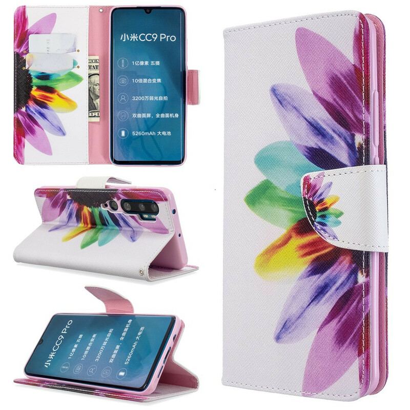 Housse Xiaomi Mi Note 10 / Note 10 Pro Fleur Aquarelle