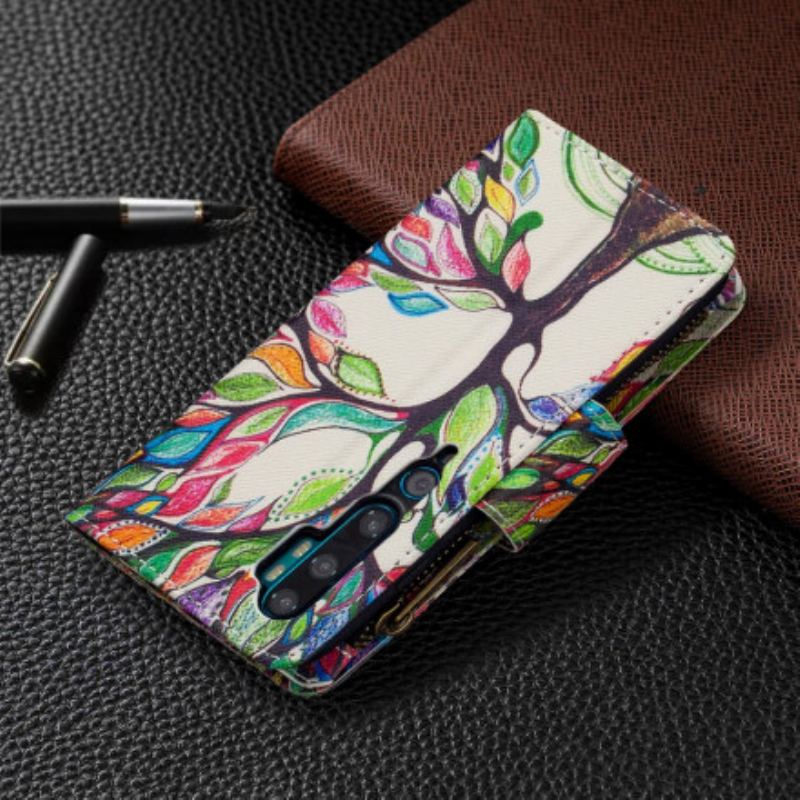 Housse Xiaomi Mi Note 10 / Note 10 Pro Poche Zippée Arbre