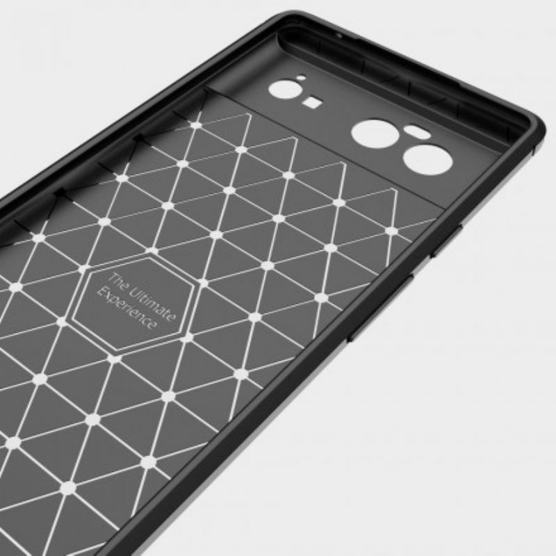 Coque Google Pixel 6 Fibre Carbone Brossée